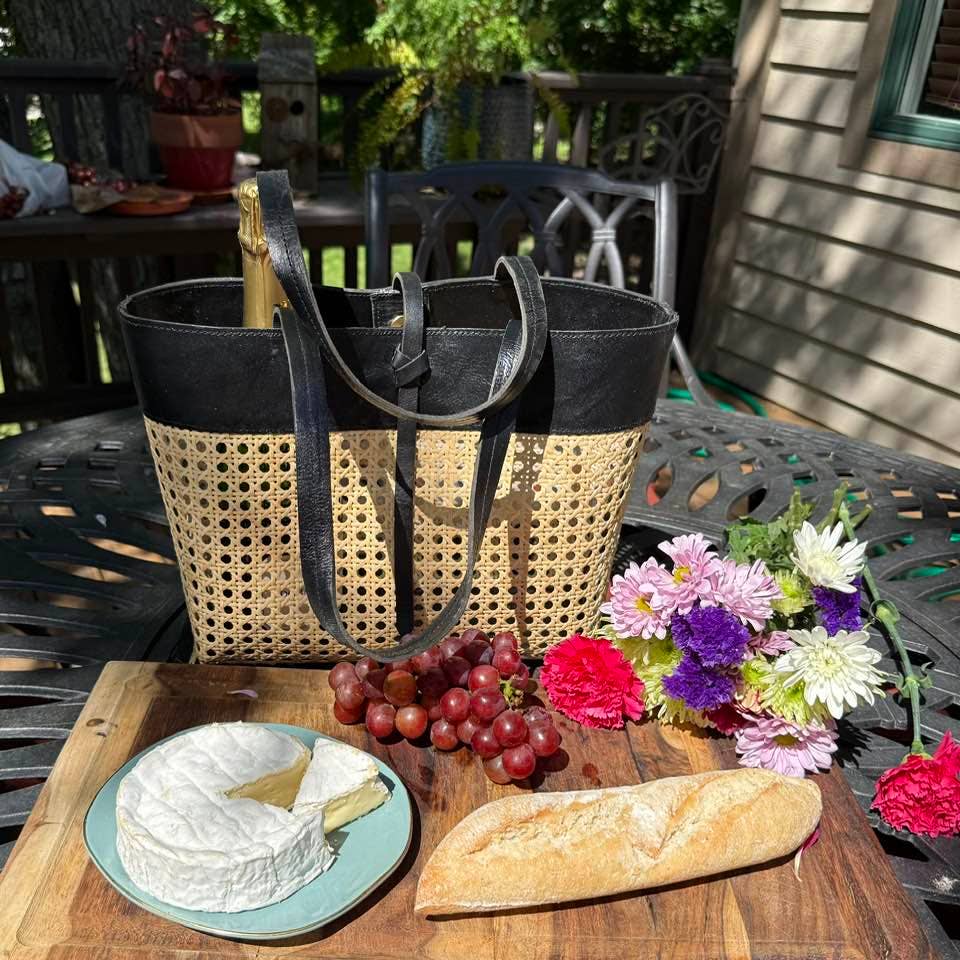 Rattan Cane Weave Tote Bag