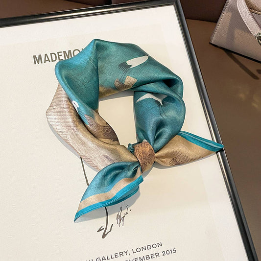 Crane Silk Scarf