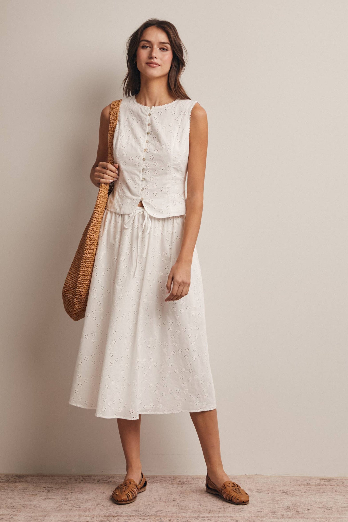 Ava's Eyelet Skirt