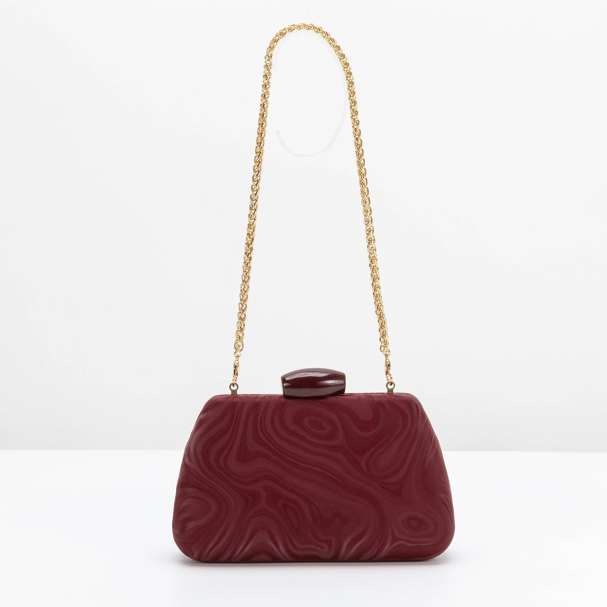 Sharmane Burgundy Vegan Shoulder Bag