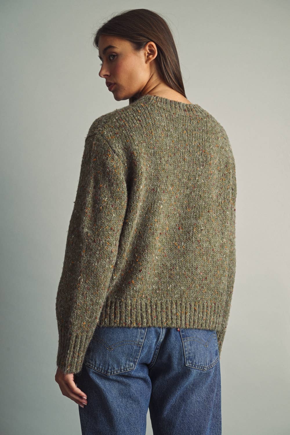 Flecked Crewneck Sweater