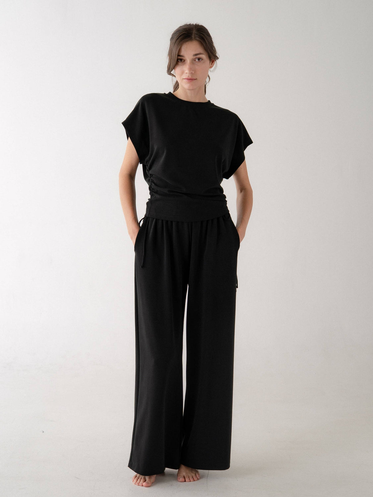 Black Ruched Top