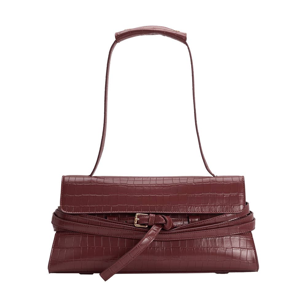 Klarissa Burgundy Shoulder Bag