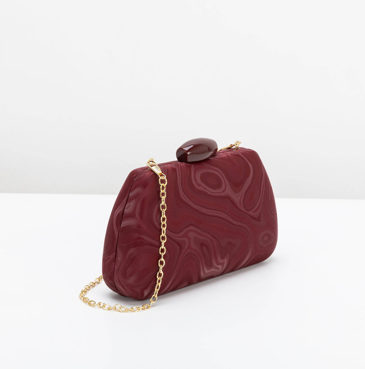 Sharmane Burgundy Vegan Shoulder Bag