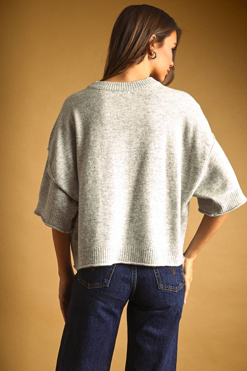 Camila's Knit Top - Grey