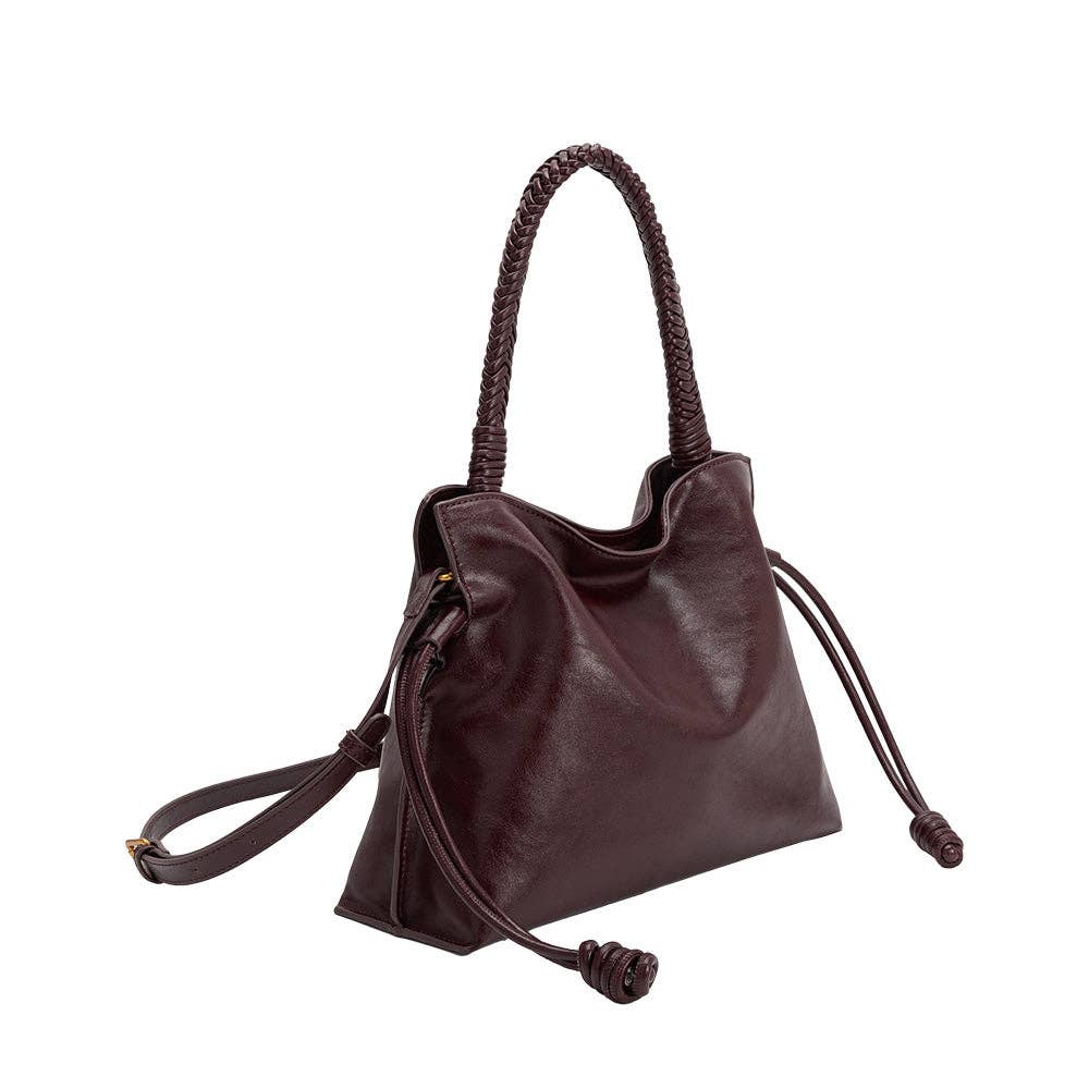 Moira Burgundy Top Handle Bag