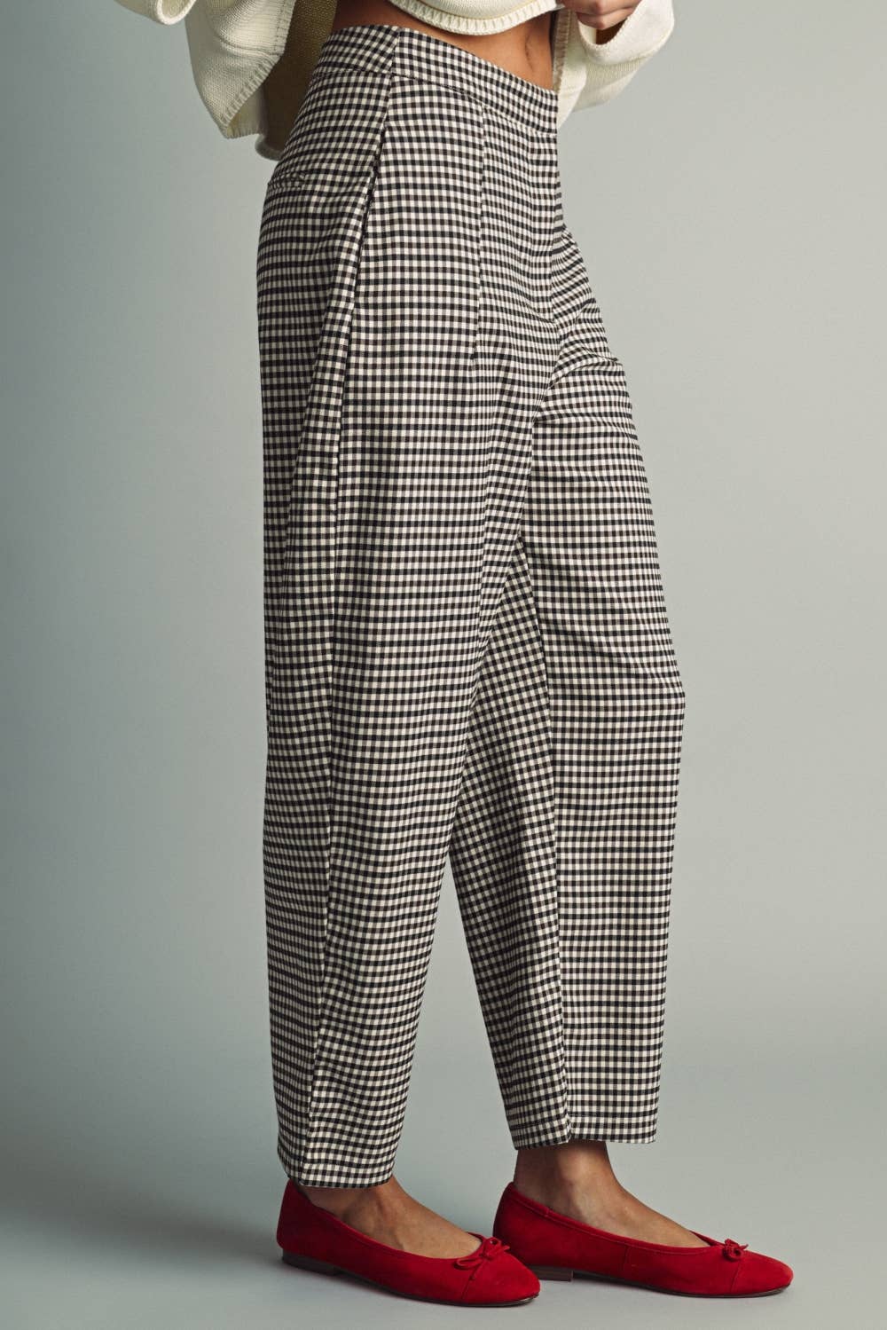 Plaid Barrel Pants
