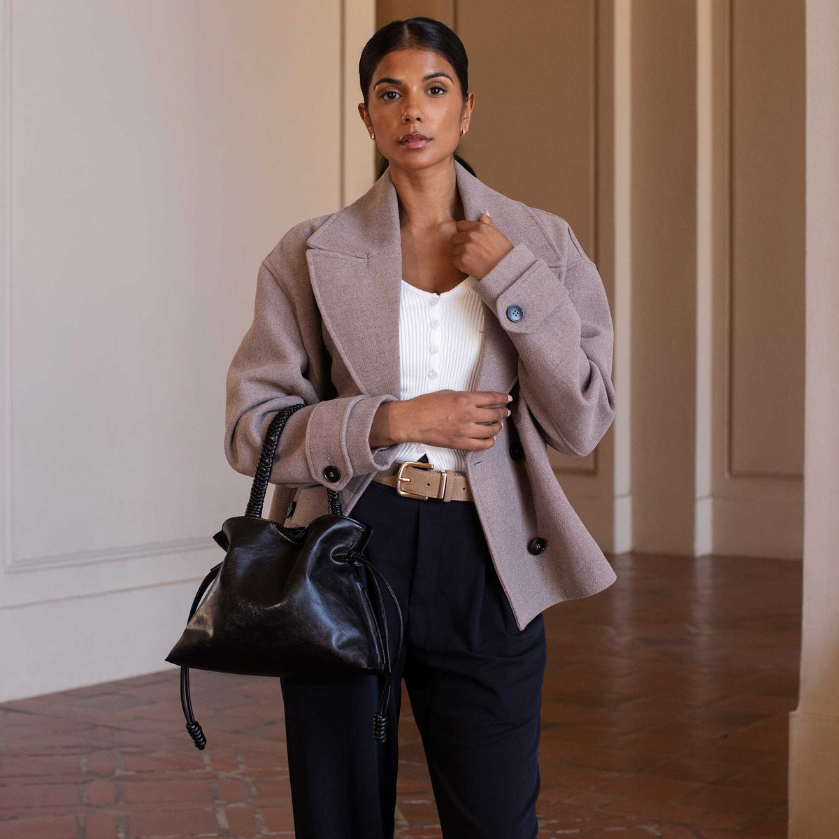 Moira Burgundy Top Handle Bag