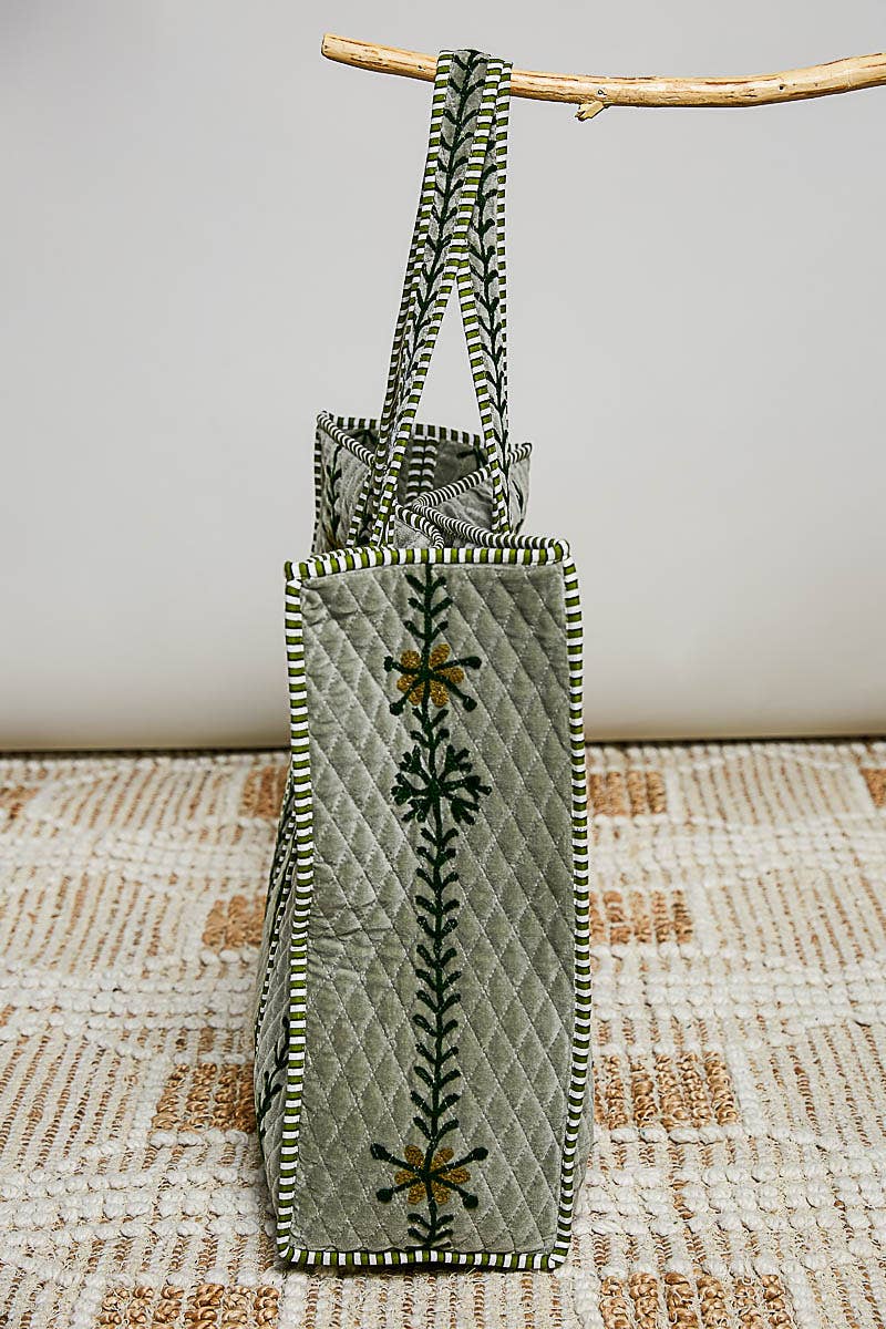 Diamond Quilted Tote Bag