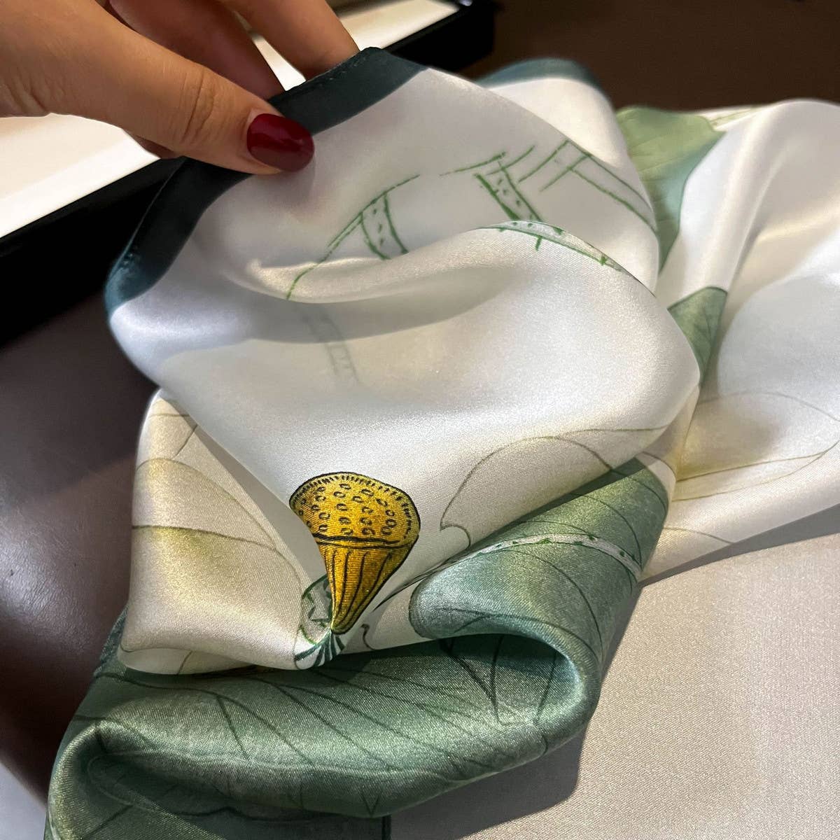 Silk Camellia Scarf
