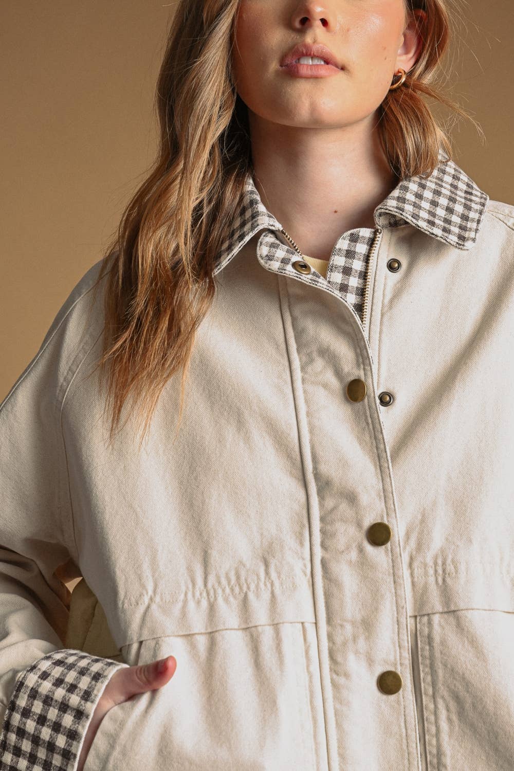Gingham Twill Jacket
