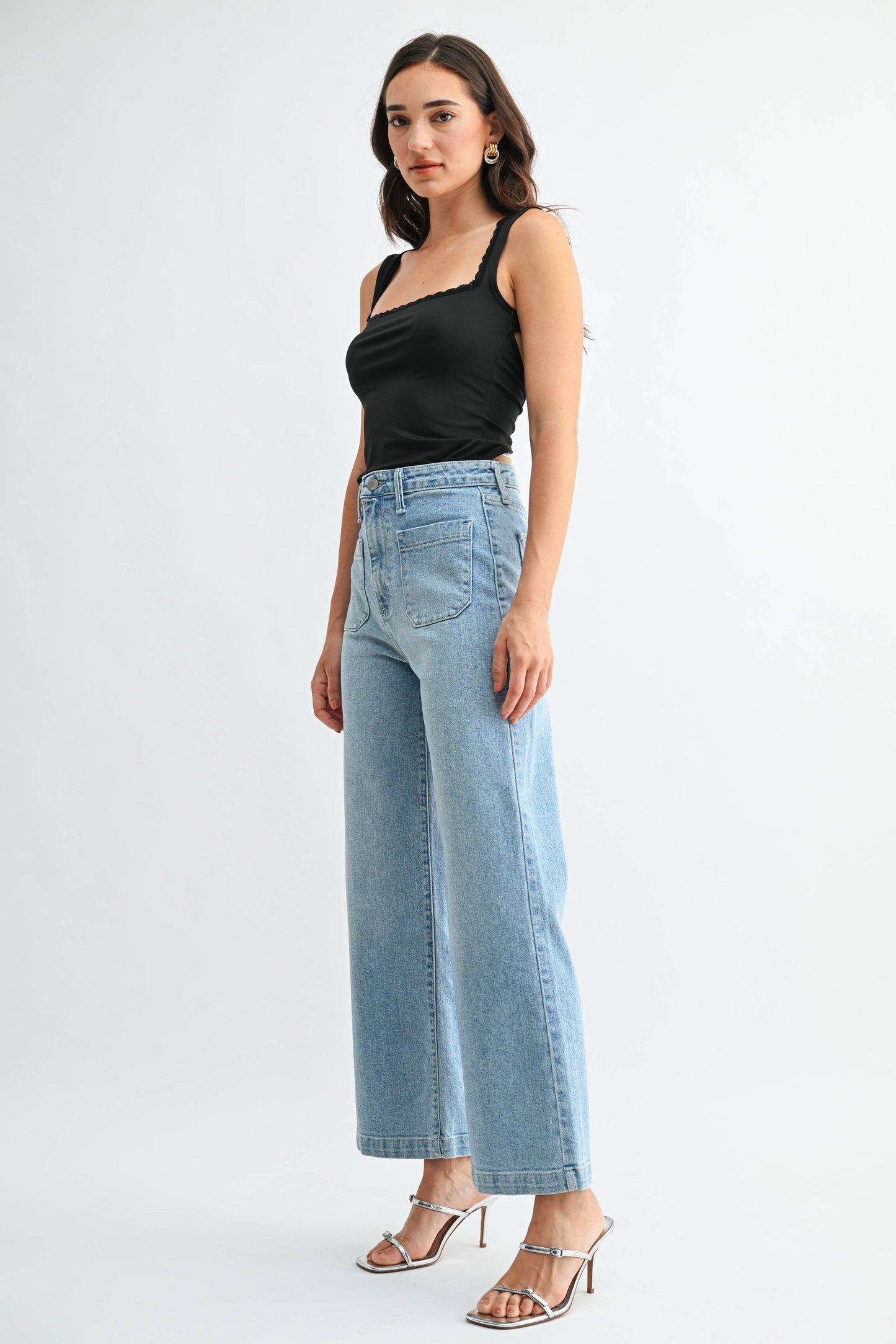 Patch Pocket Wide Leg