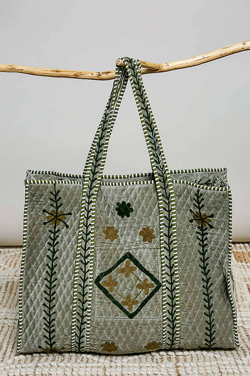 Diamond Quilted Tote Bag