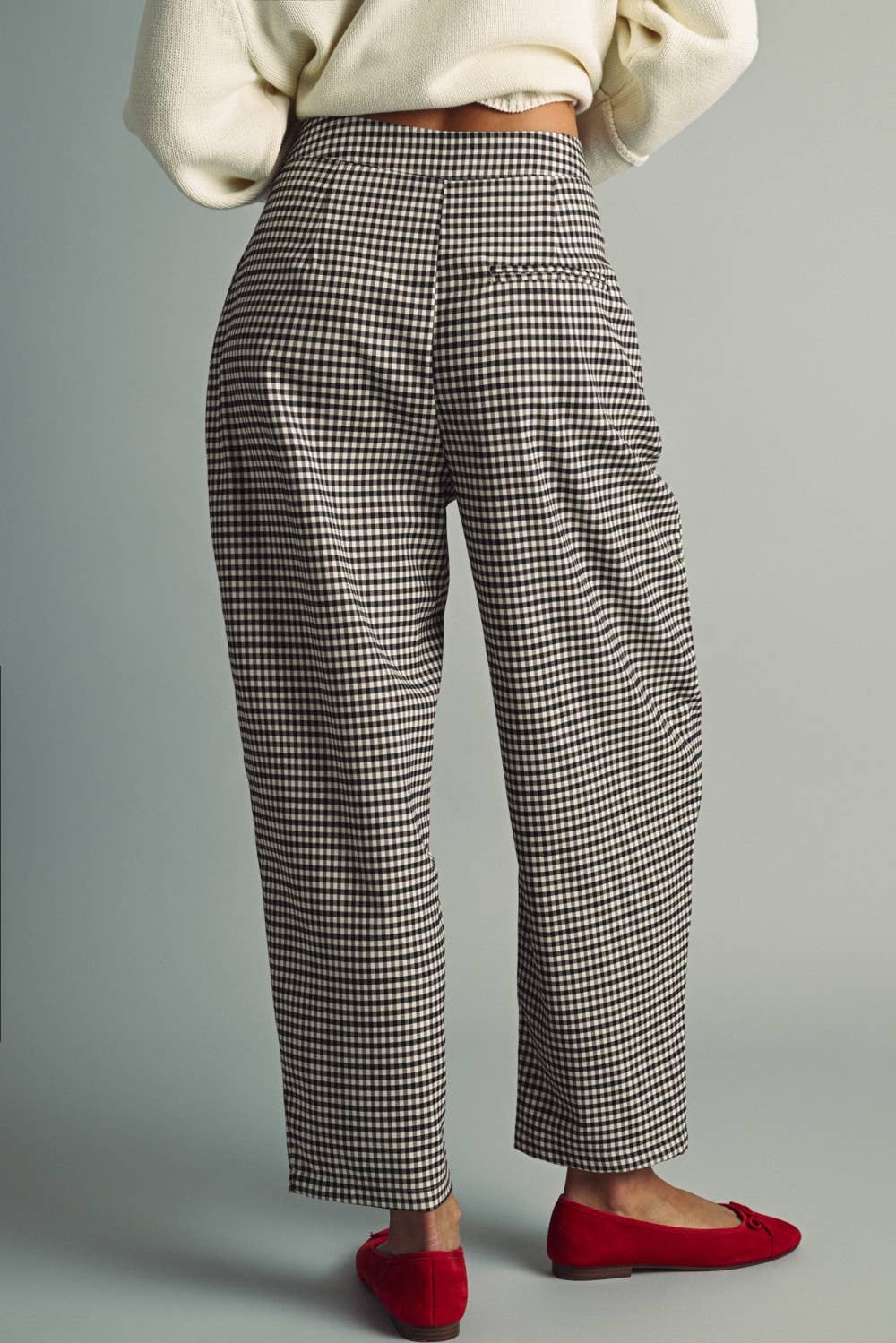 Plaid Barrel Pants
