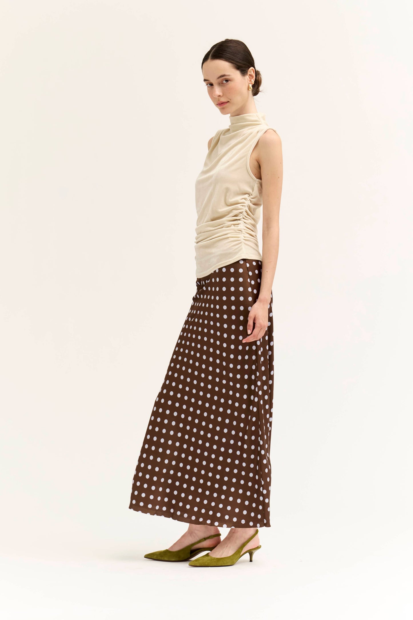 Polka Dot Slip Skirt
