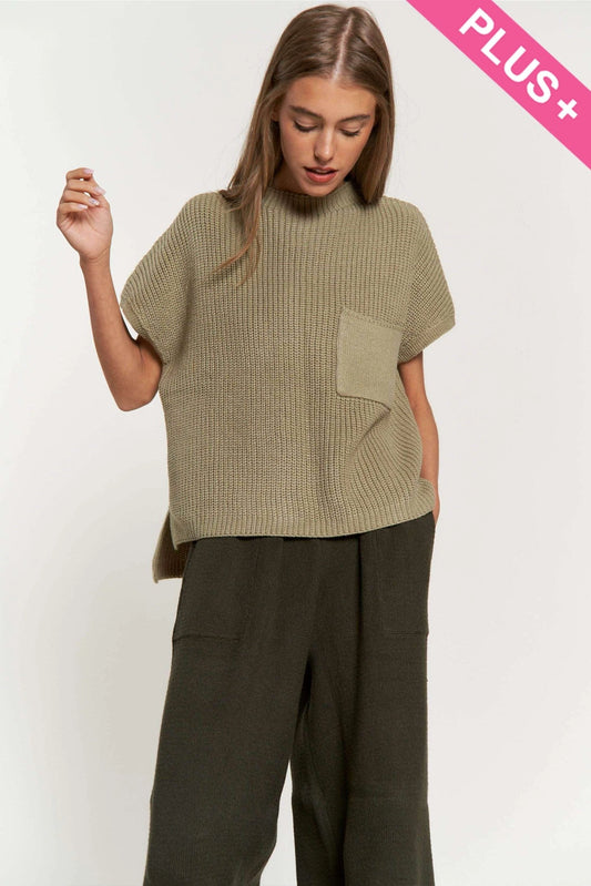 Cap Sleeve Sweater ~ Plus