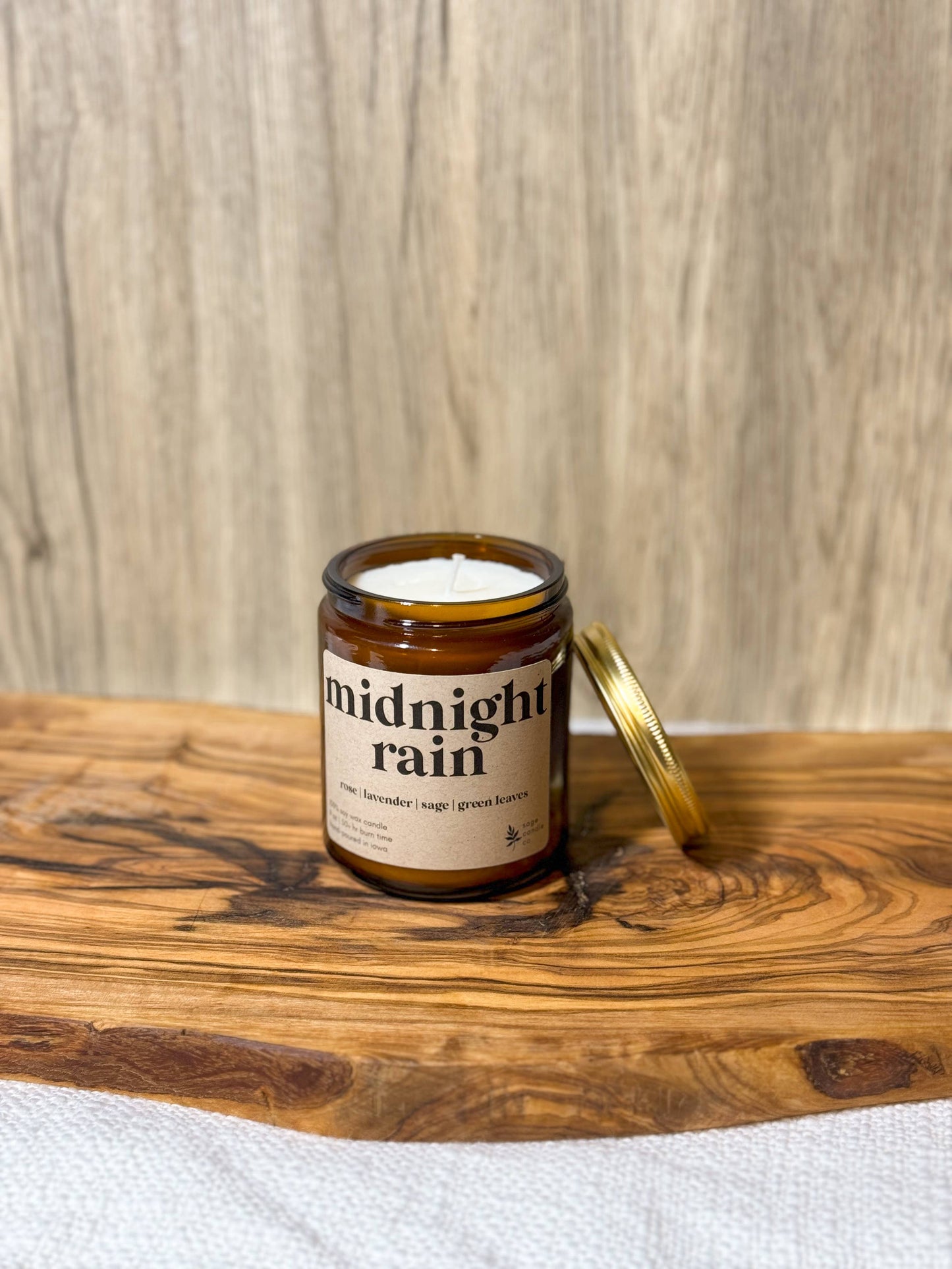 Midnight Rain - 100% Soy Wax Candle