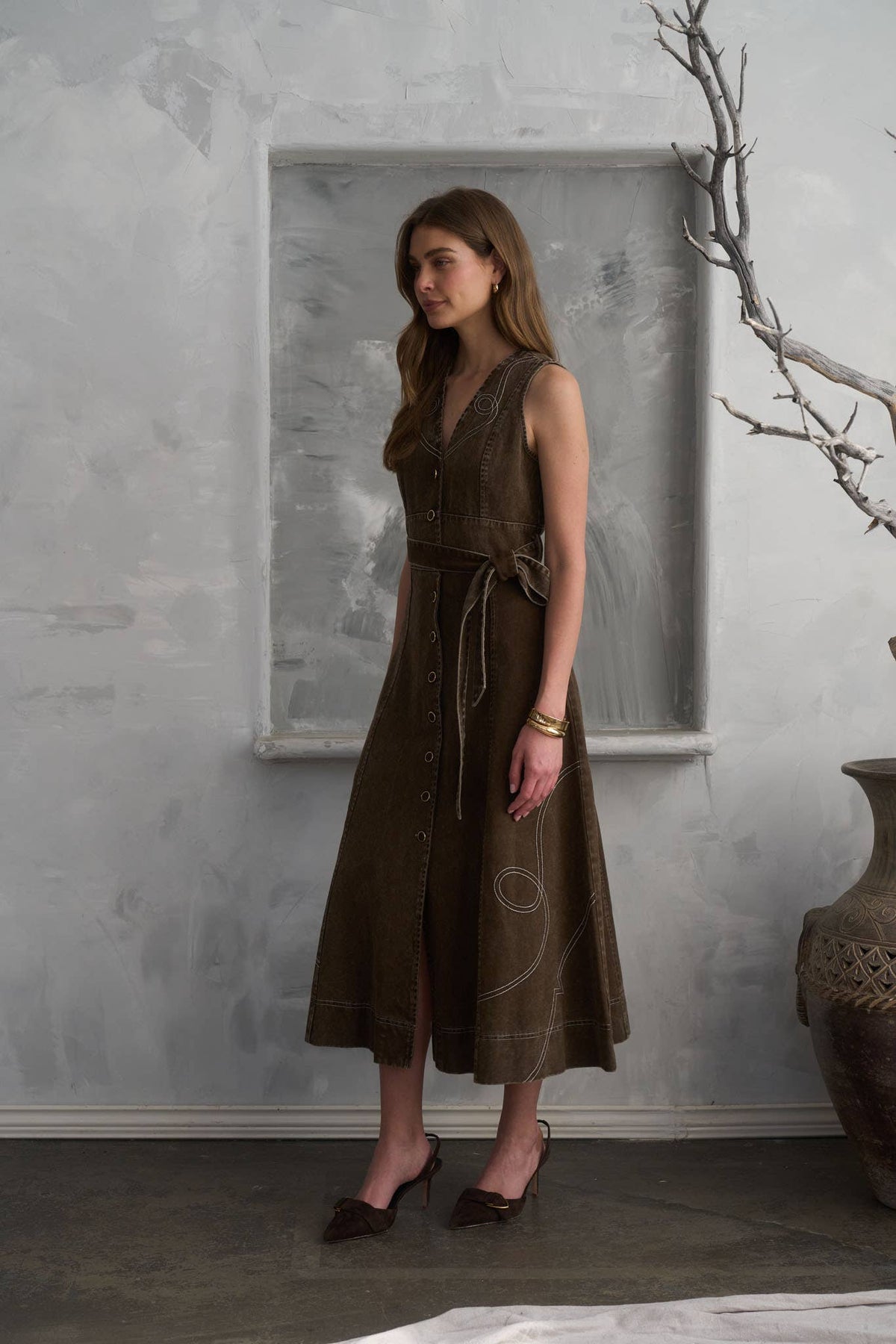 Western Midi Dress