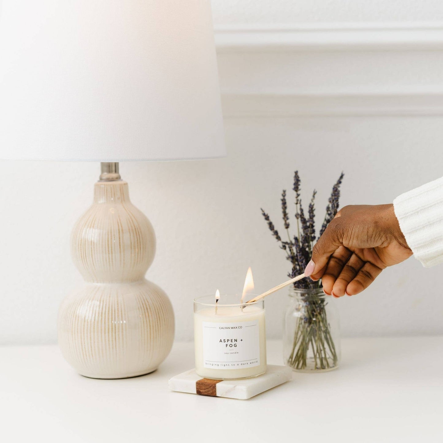 Aspen + Fog - Glass Tumbler Soy Candle
