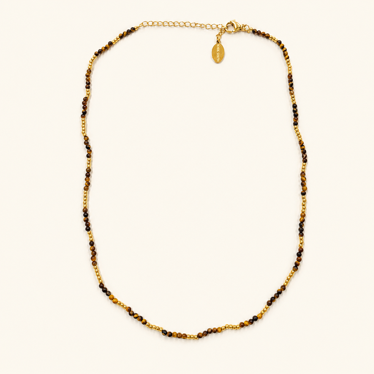 Jordan Mini Brown Bead Necklace