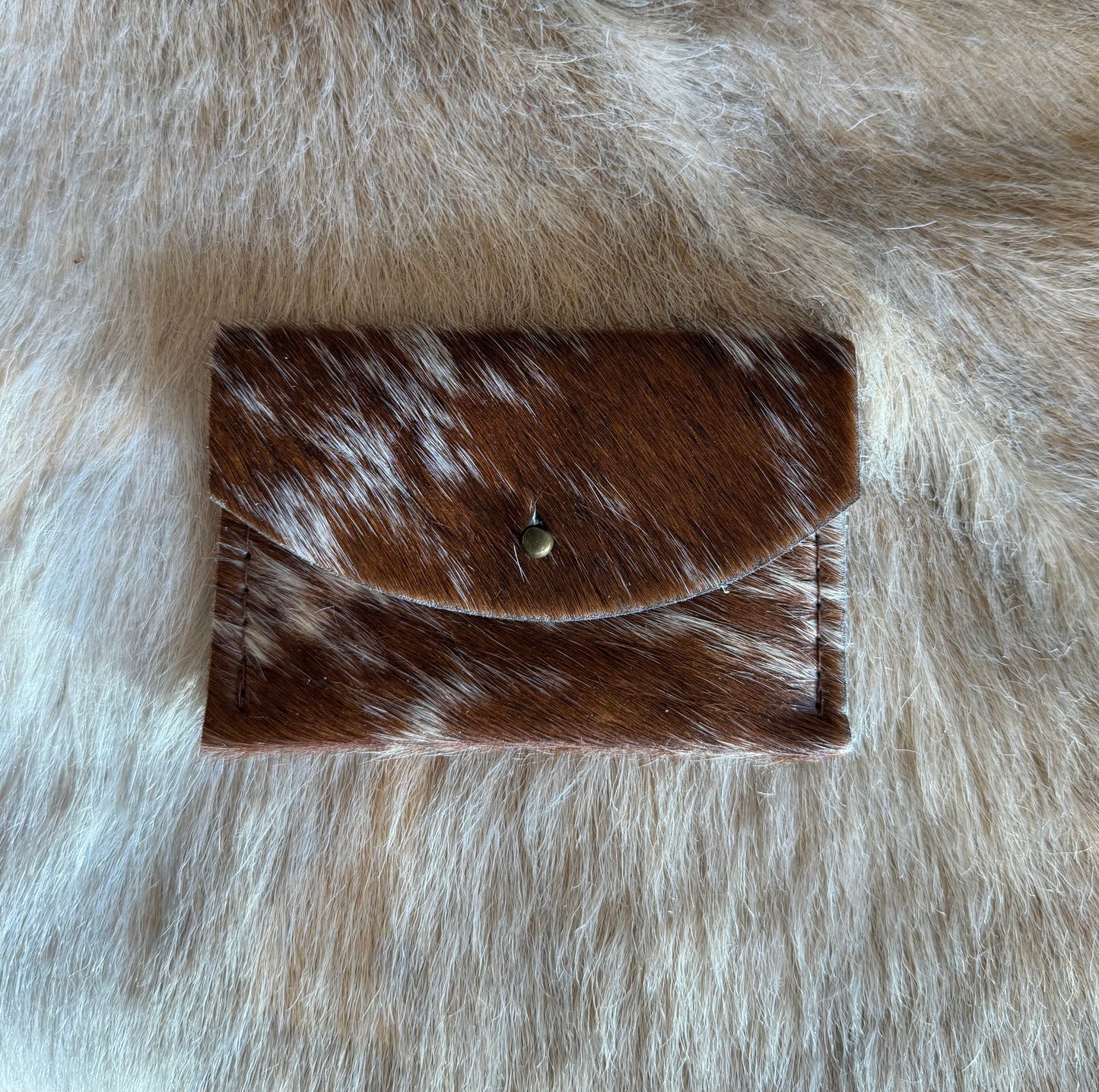 Speckled Cowhide Card Wallet