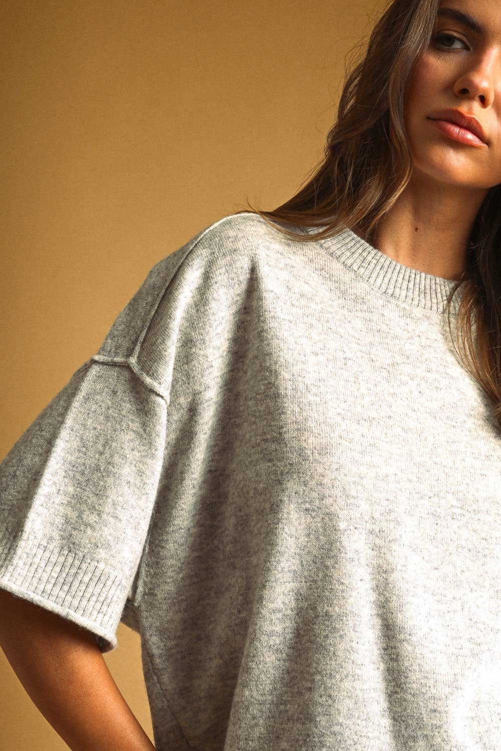 Camila's Knit Top - Grey