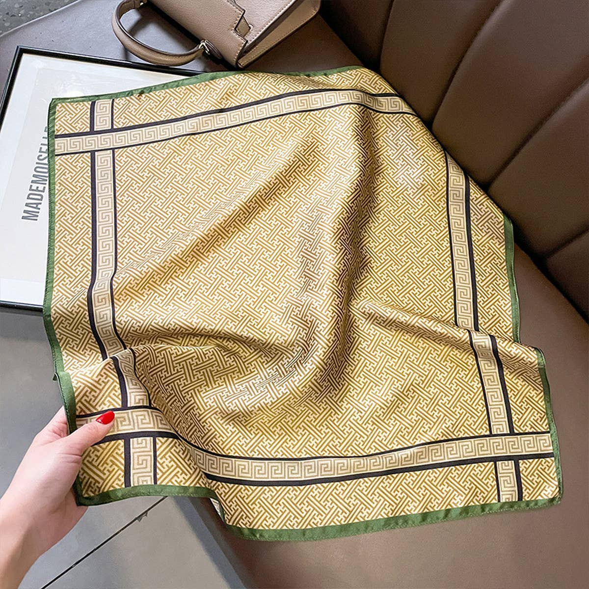 Geometric Silk Scarf