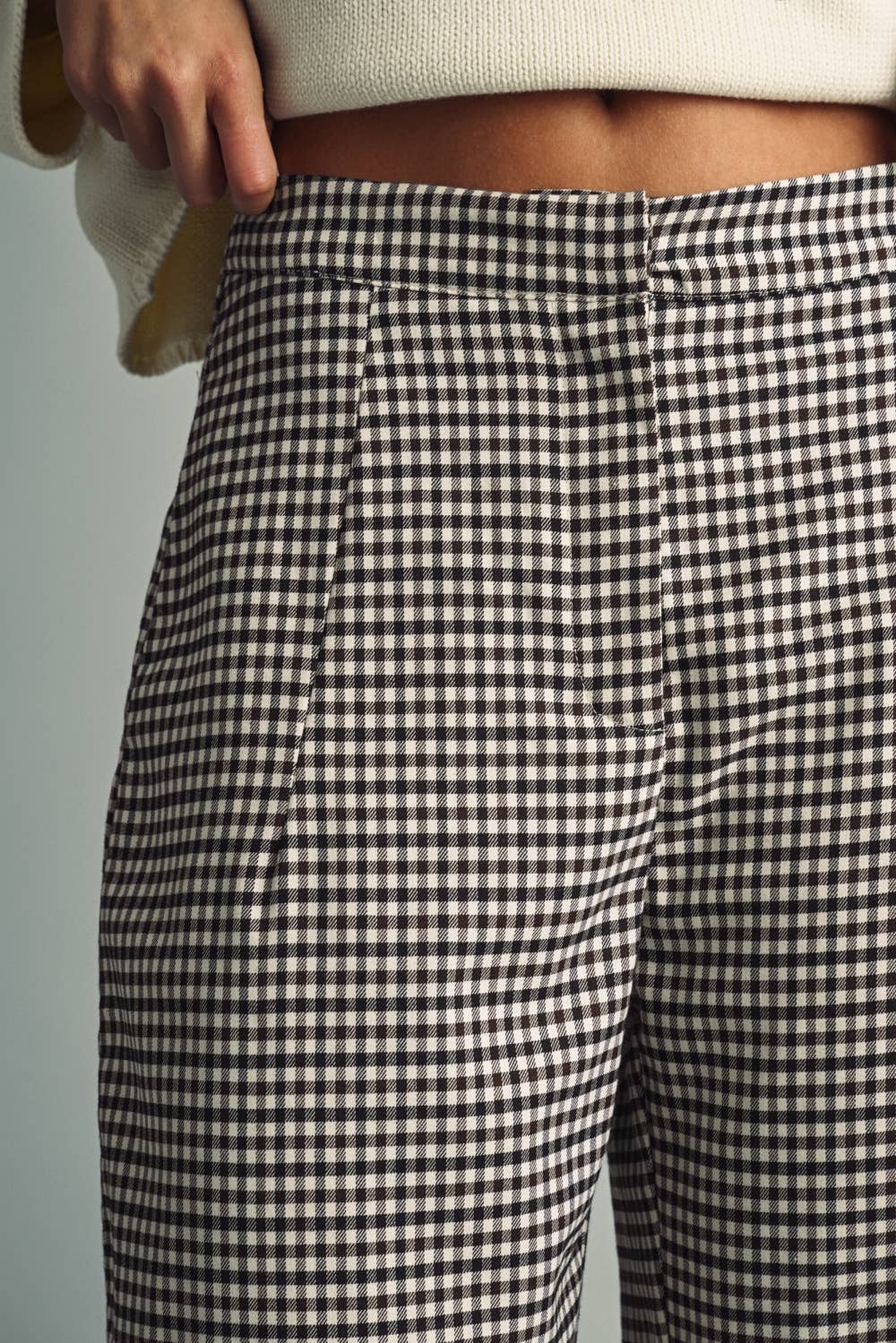 Plaid Barrel Pants