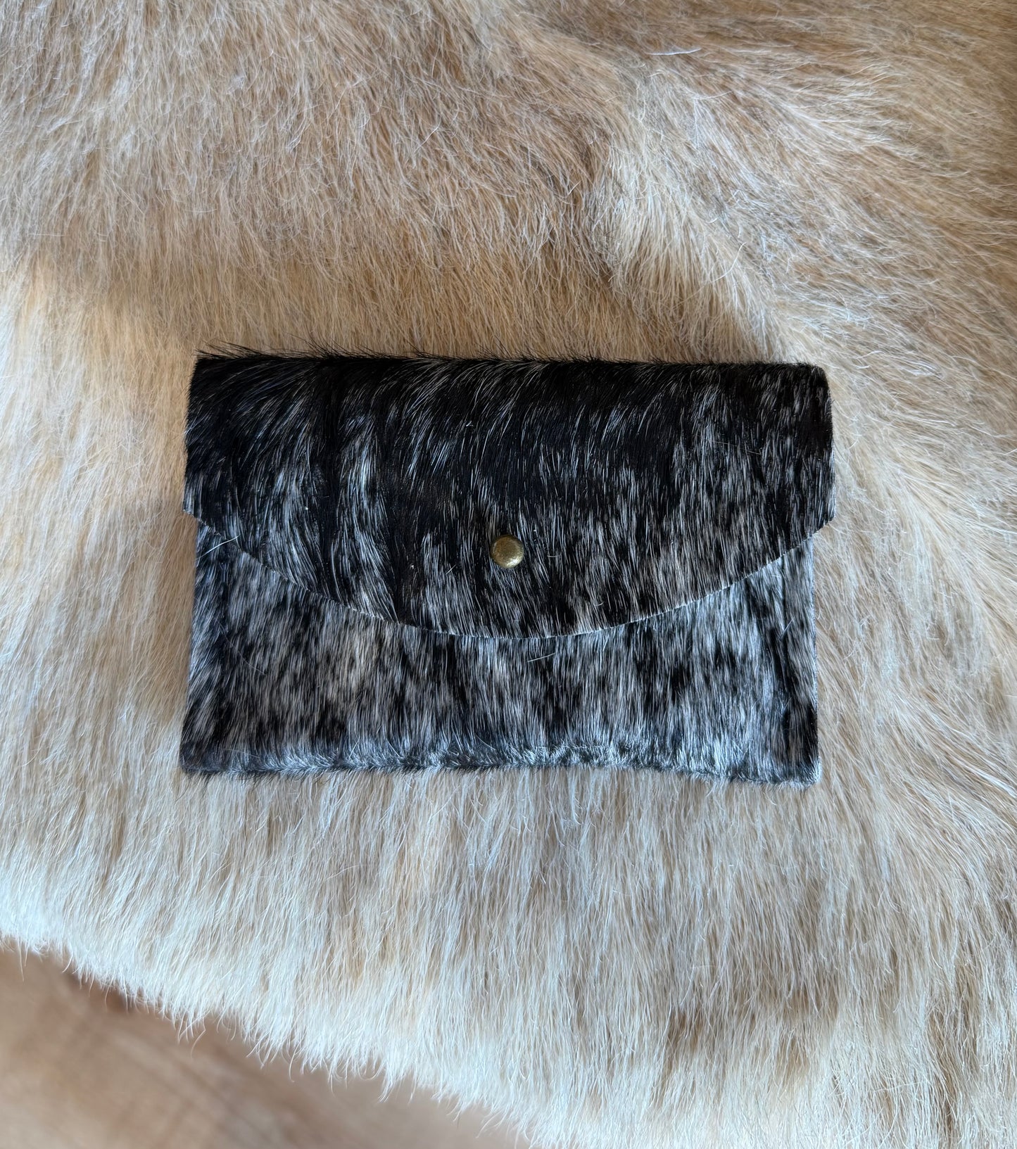 Speckled Cowhide Card Wallet