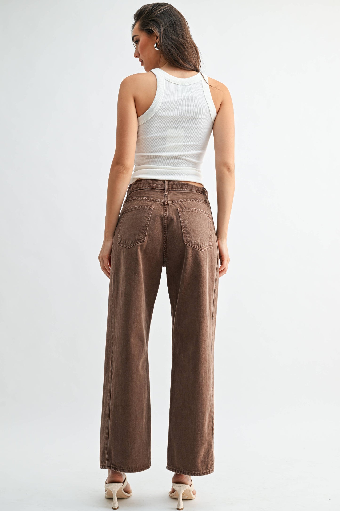 Brown Barrel Jean Twist