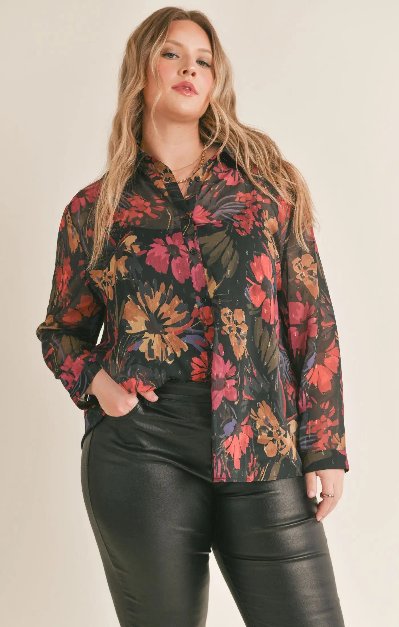 Moody Floral Blouse