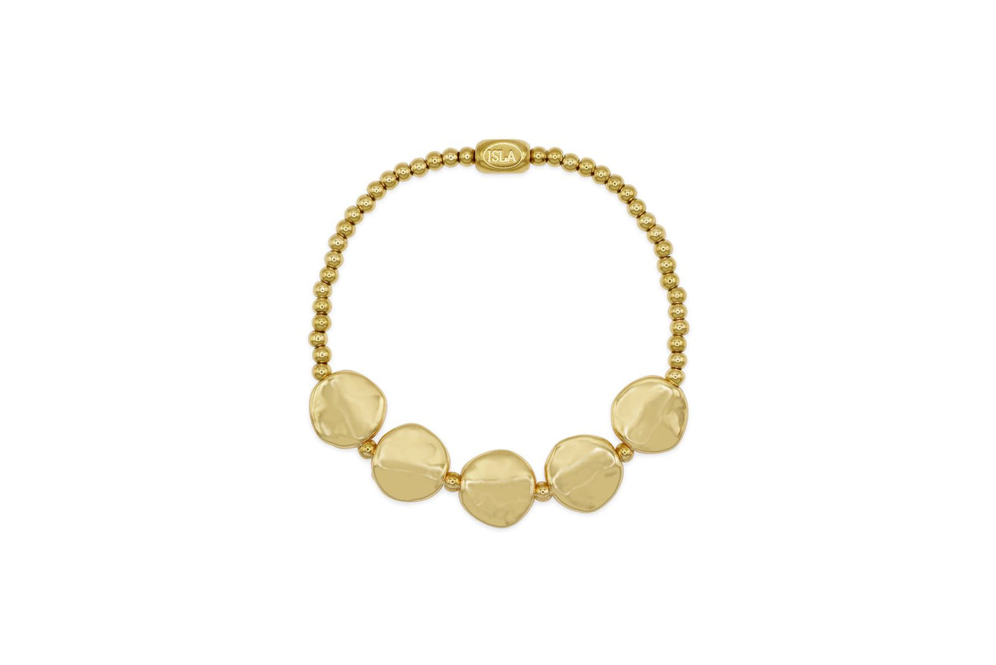 Hammered Stretch Bracelet "Meet Me Half Way"