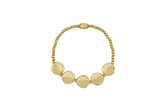 Hammered Stretch Bracelet "Meet Me Half Way"