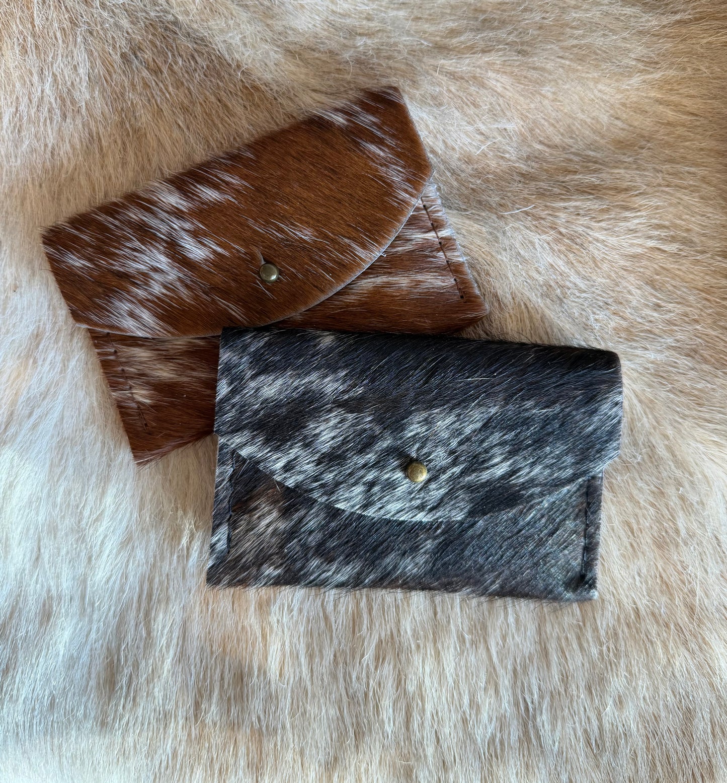 Speckled Cowhide Card Wallet