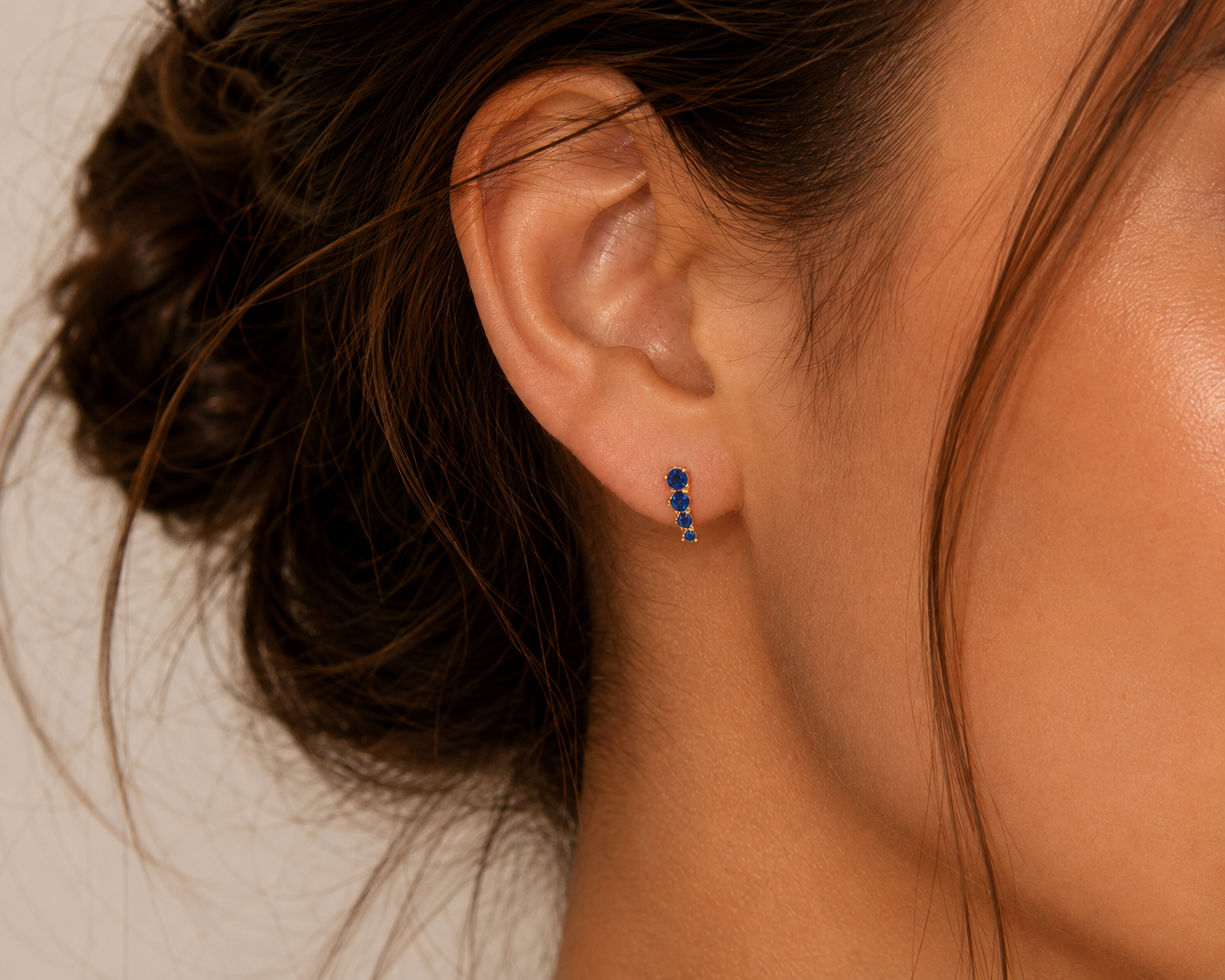 Mini Crawler Sapphire Earrings