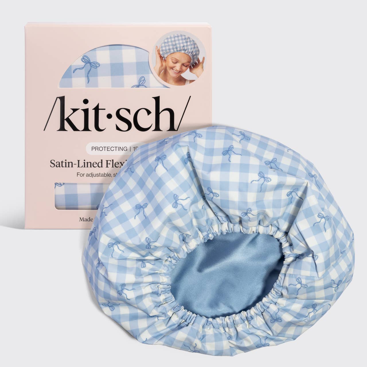 Satin Lined Flexi Shower Cap