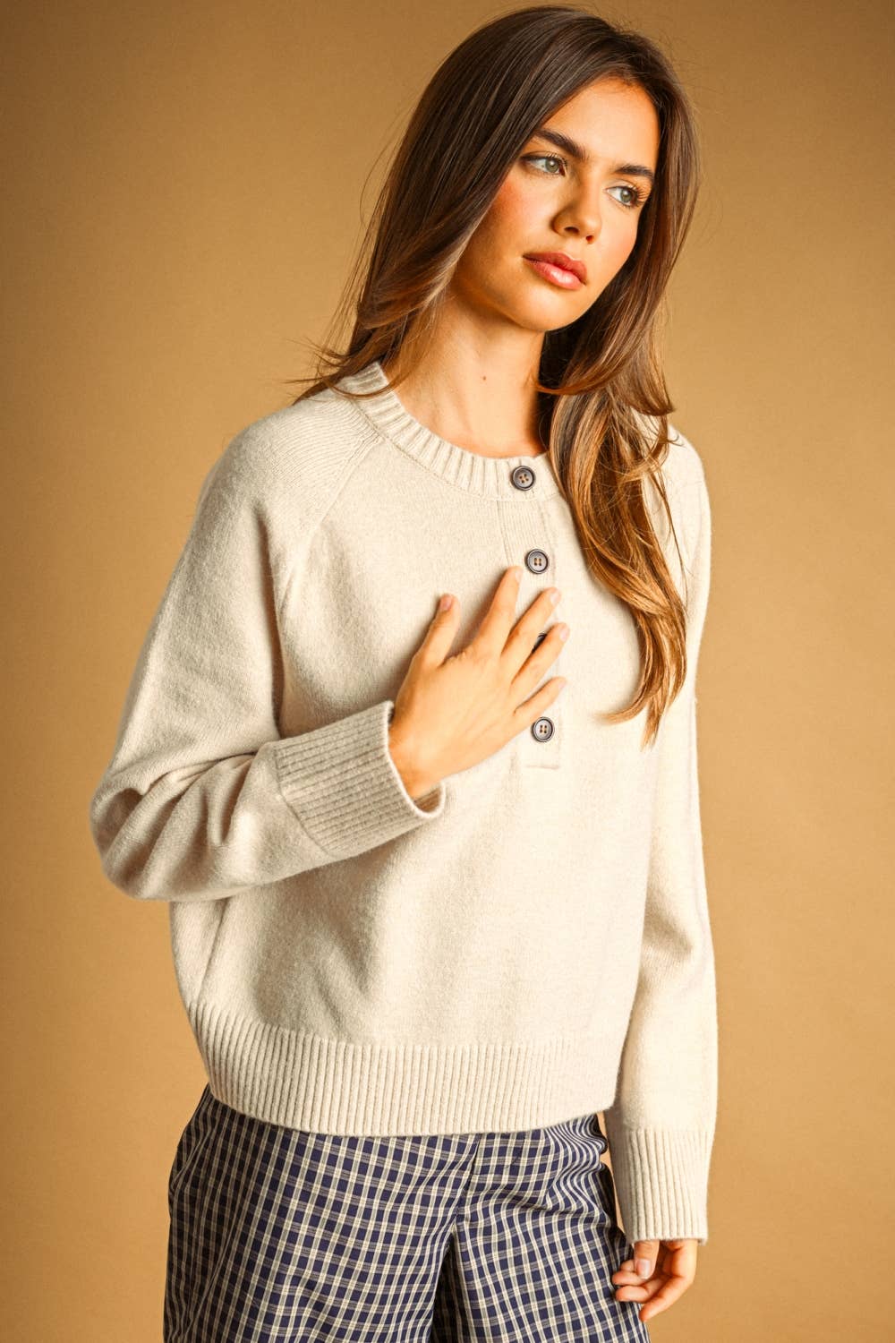 Half Button Sweater