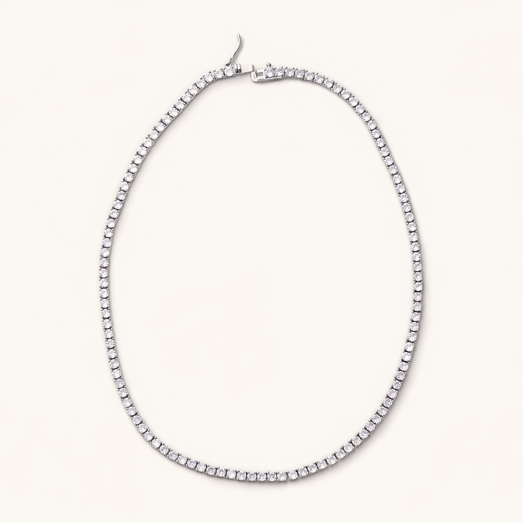 Silver Gigi Tennis Necklace