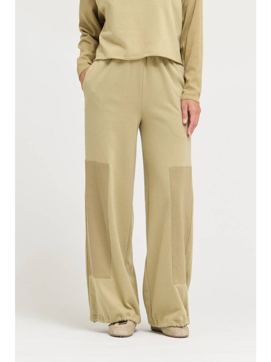 Ribbed Patchwork Pants
