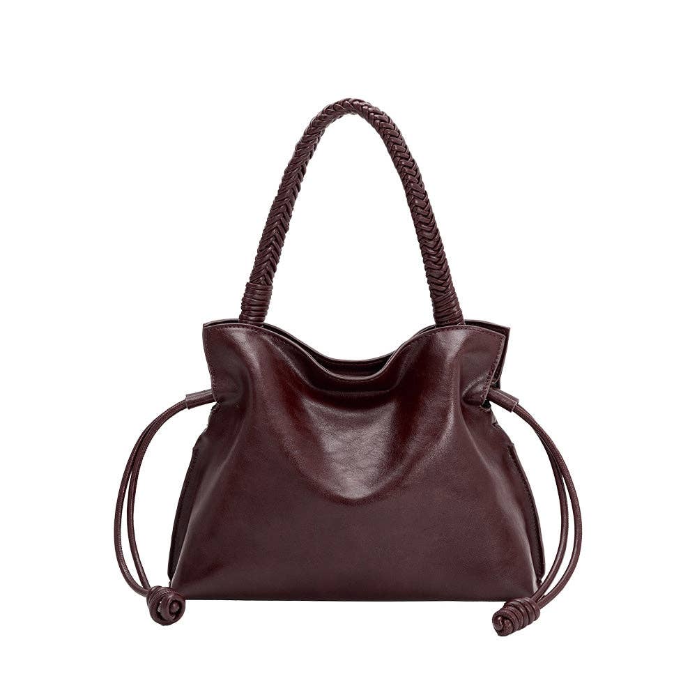 Moira Burgundy Top Handle Bag