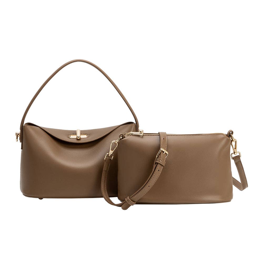 Lana Taupe Crossbody Bag