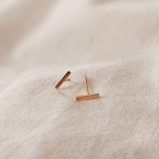Gold Bar Earrings