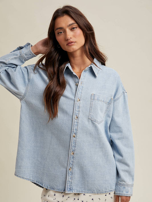 Oversized Denim Shirt