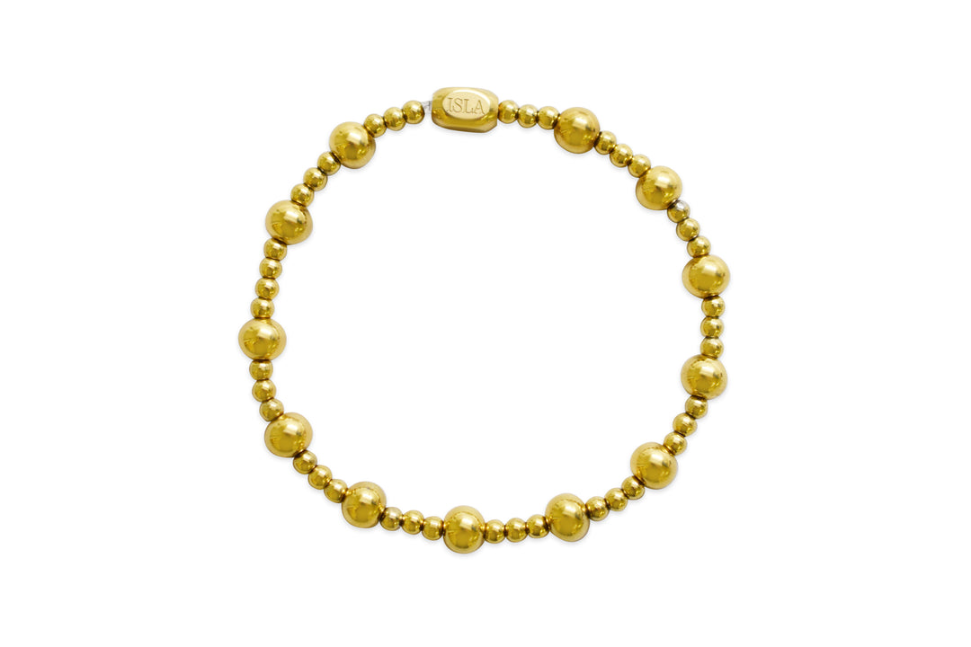 24/7 Stretch Mixed Beads Gold ~ ISLA