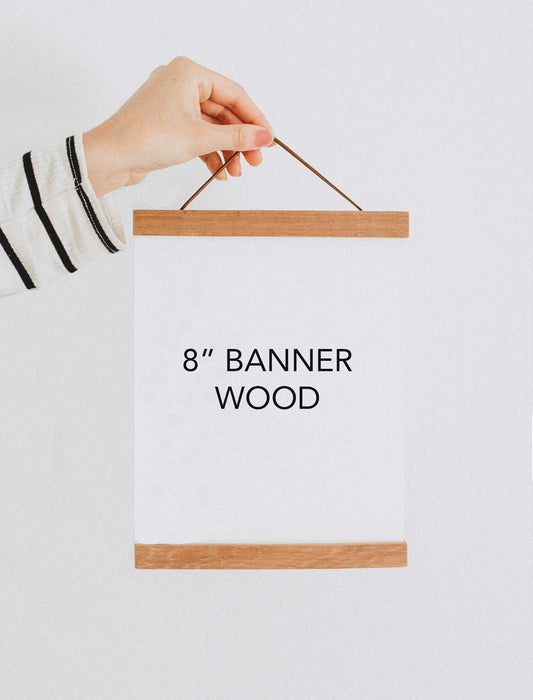 8" Magnetic Wood Banner