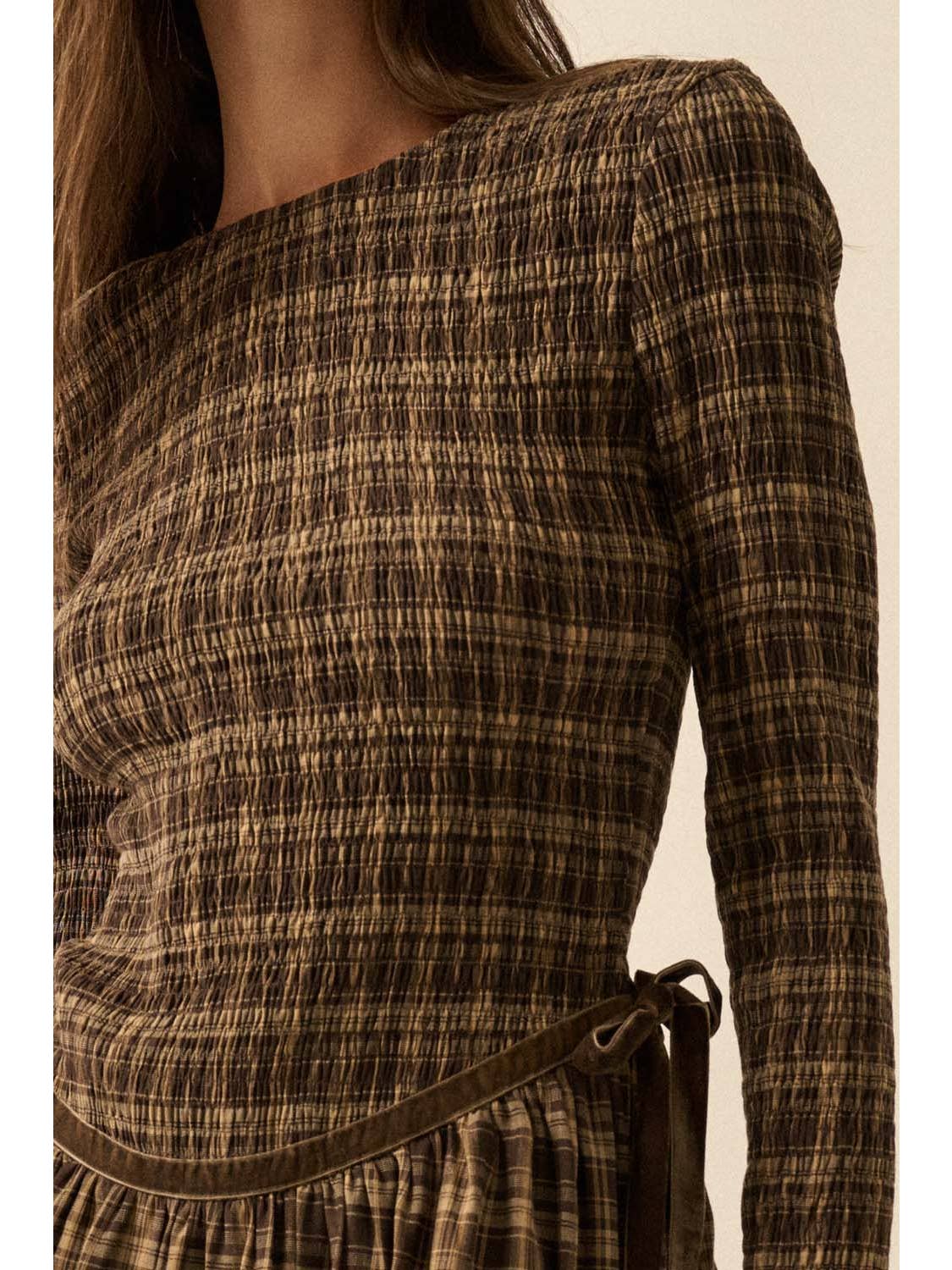 Smocked Midi Dress