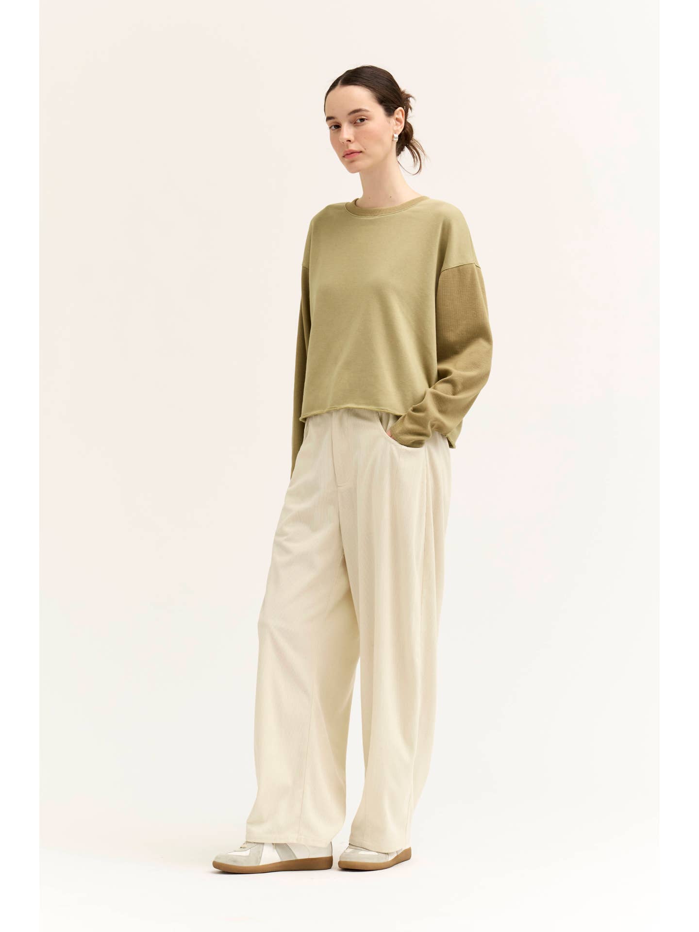 Contrast Sleeve Sweater