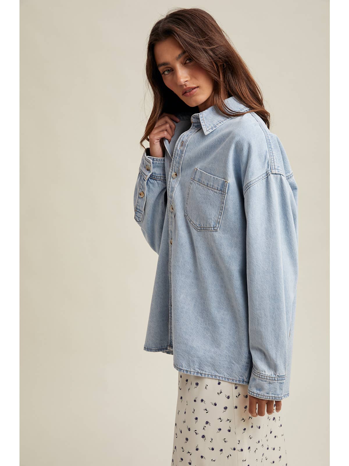 Oversized Denim Shirt