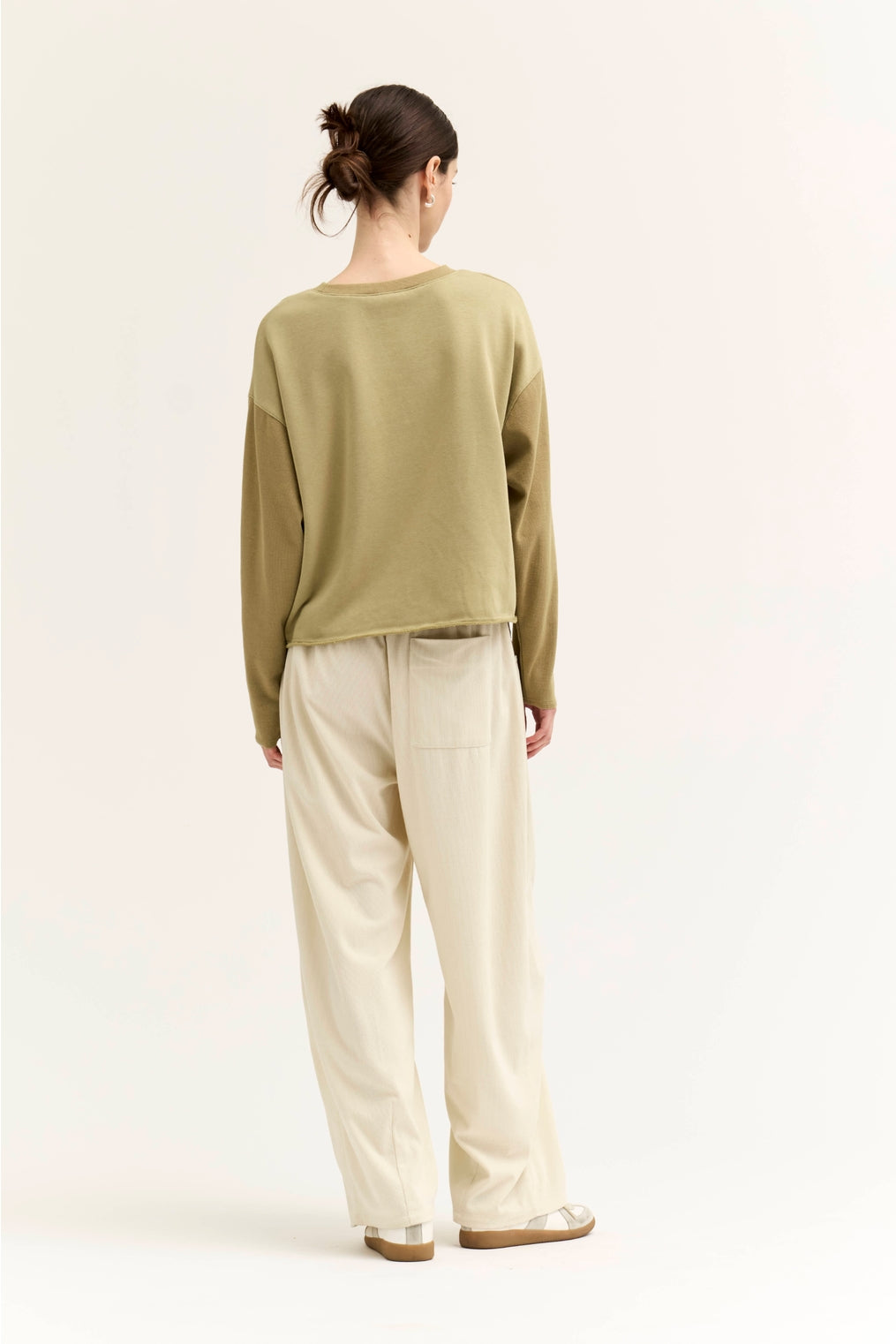 Contrast Sleeve Sweater