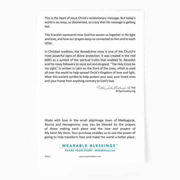 Benedict Blessing Bracelet ~ Gold